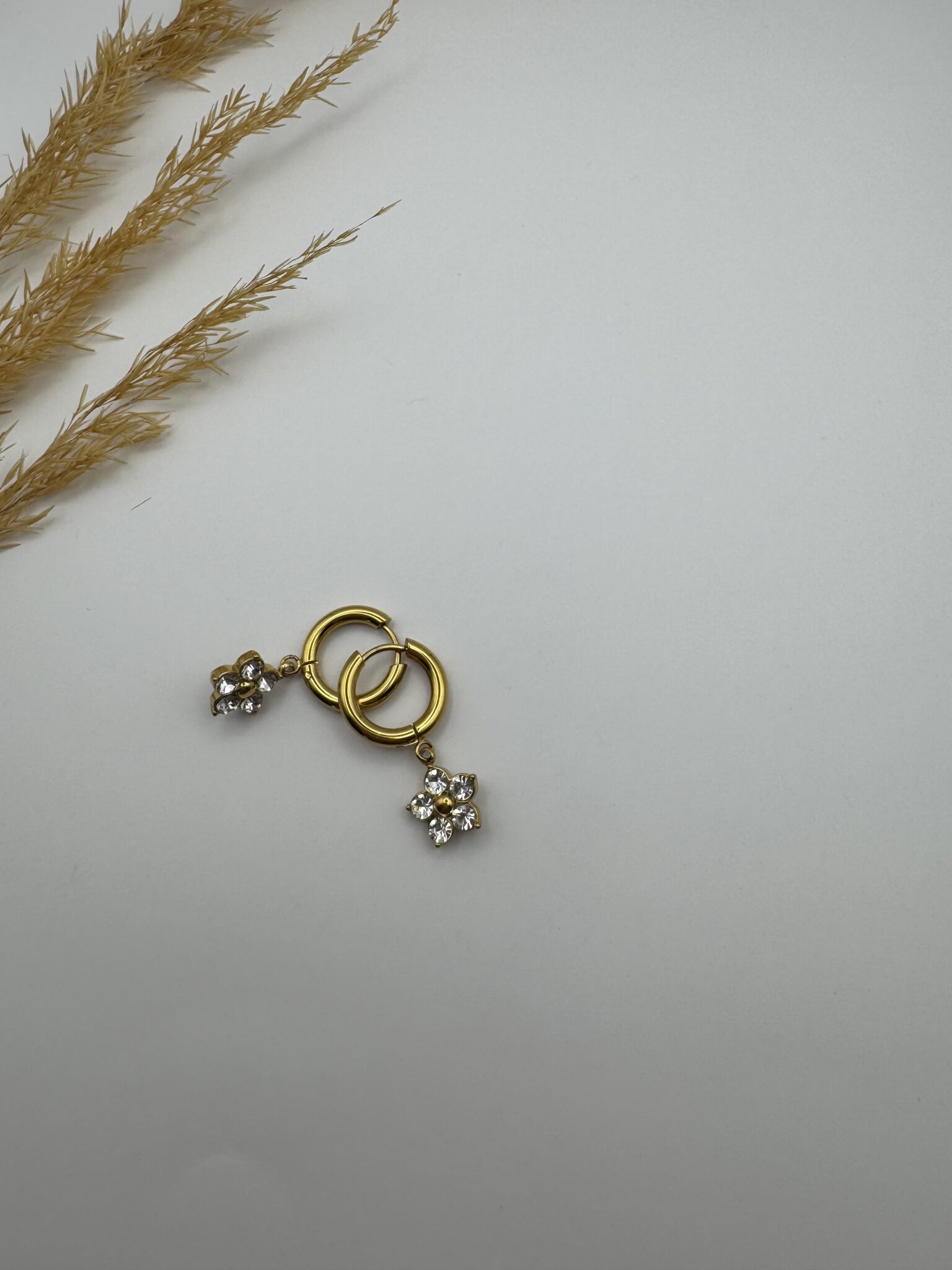 White Flower Hoops
